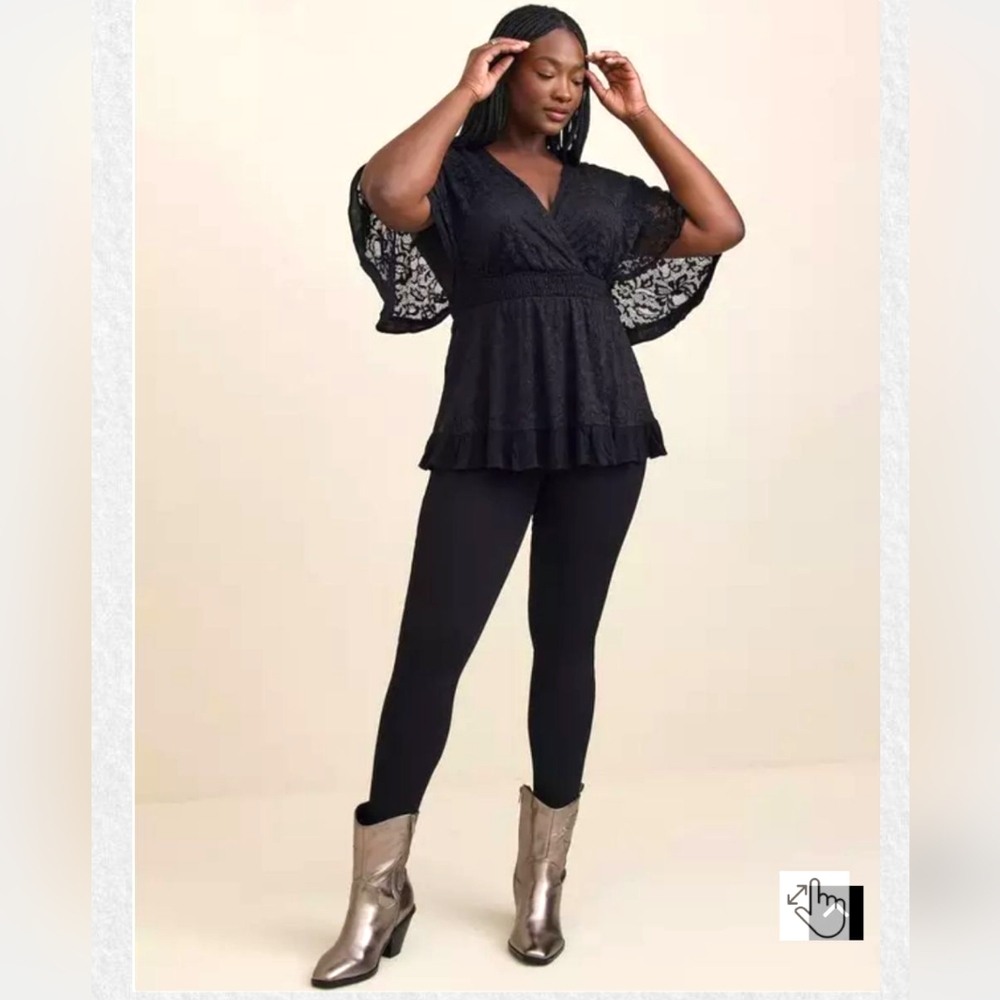 Torrid Black Lace Blouse